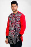 "Ima" Red Flowery Pattern Stylee Shirt | Joe Stylee