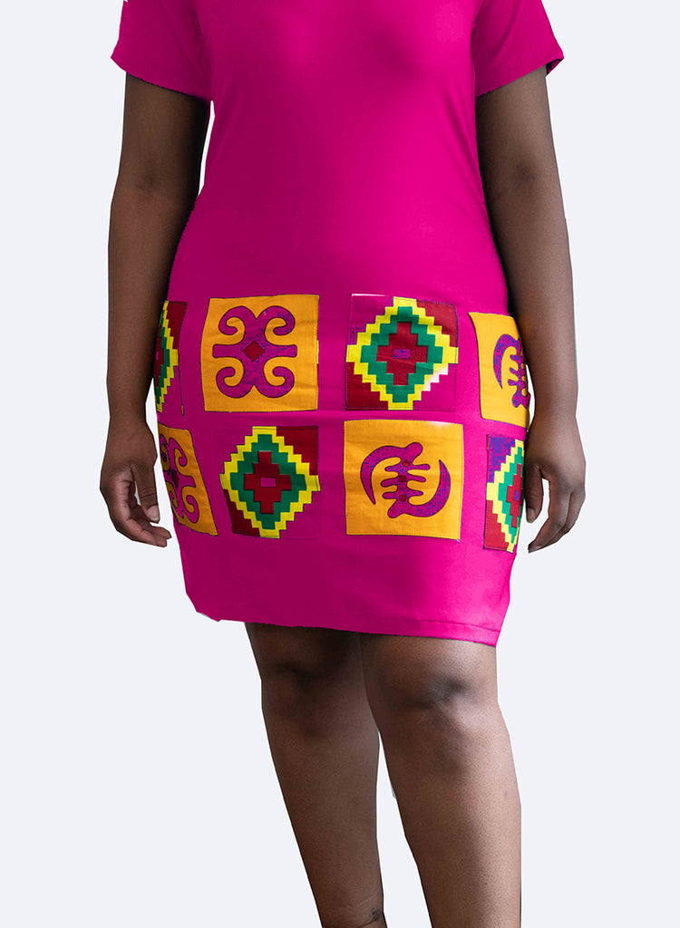 Ada African fit and flare dress, short dress by demmystyles