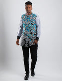 "IMA" Blue Flowery Pattern Stylee Shirt | Joe Stylee